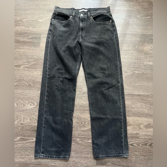 Levi's Low Pro Straight Leg Jeans Women's 30 Black Faded Jeans - Picture 1 of 14